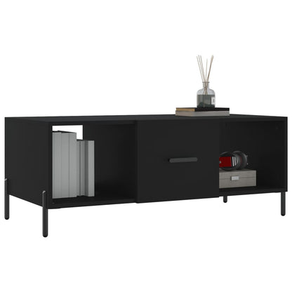 Tavolino da Salotto Nero 102x50x40 cm in Legno Multistrato | homemem39