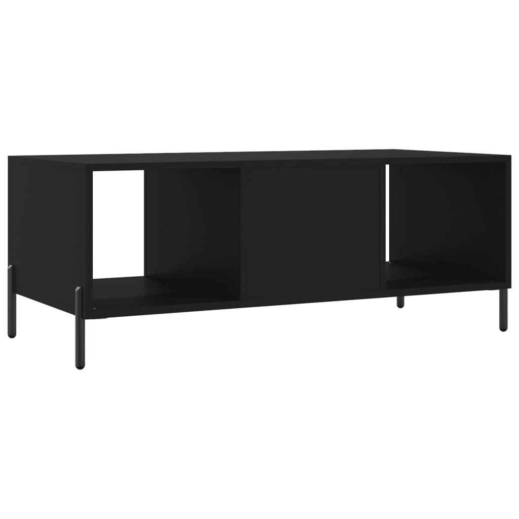 Tavolino da Salotto Nero 102x50x40 cm in Legno Multistrato