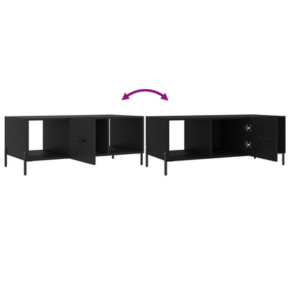 Tavolino da Salotto Nero 102x50x40 cm in Legno Multistrato | homemem39