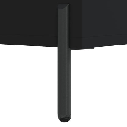 Tavolino da Salotto Nero 102x50x40 cm in Legno Multistrato