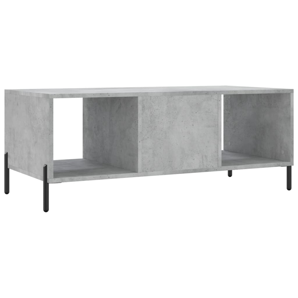 Tavolino Salotto Grigio Cemento 102x50x40 cm Legno Multistrato | homemem39