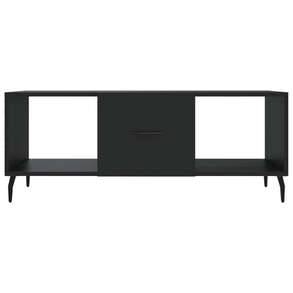Tavolino da Salotto Nero 102x50x40 cm in Legno Multistrato