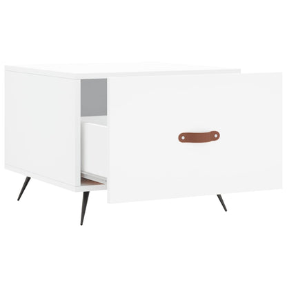 Tavolino da Salotto Bianco 50x50x40 cm in Legno Multistrato