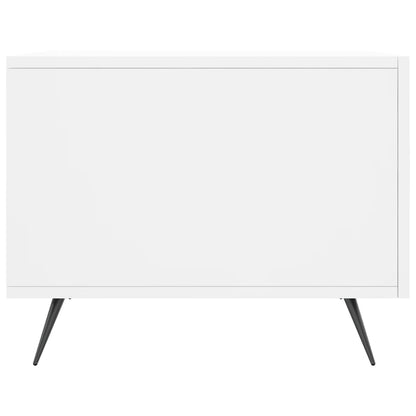 Tavolini da Salotto 2 pz Bianchi 50x50x40 cm Legno Multistrato | homemem39
