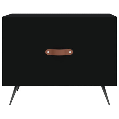 Tavolino da Salotto Nero 50x50x40 cm in Legno Multistrato