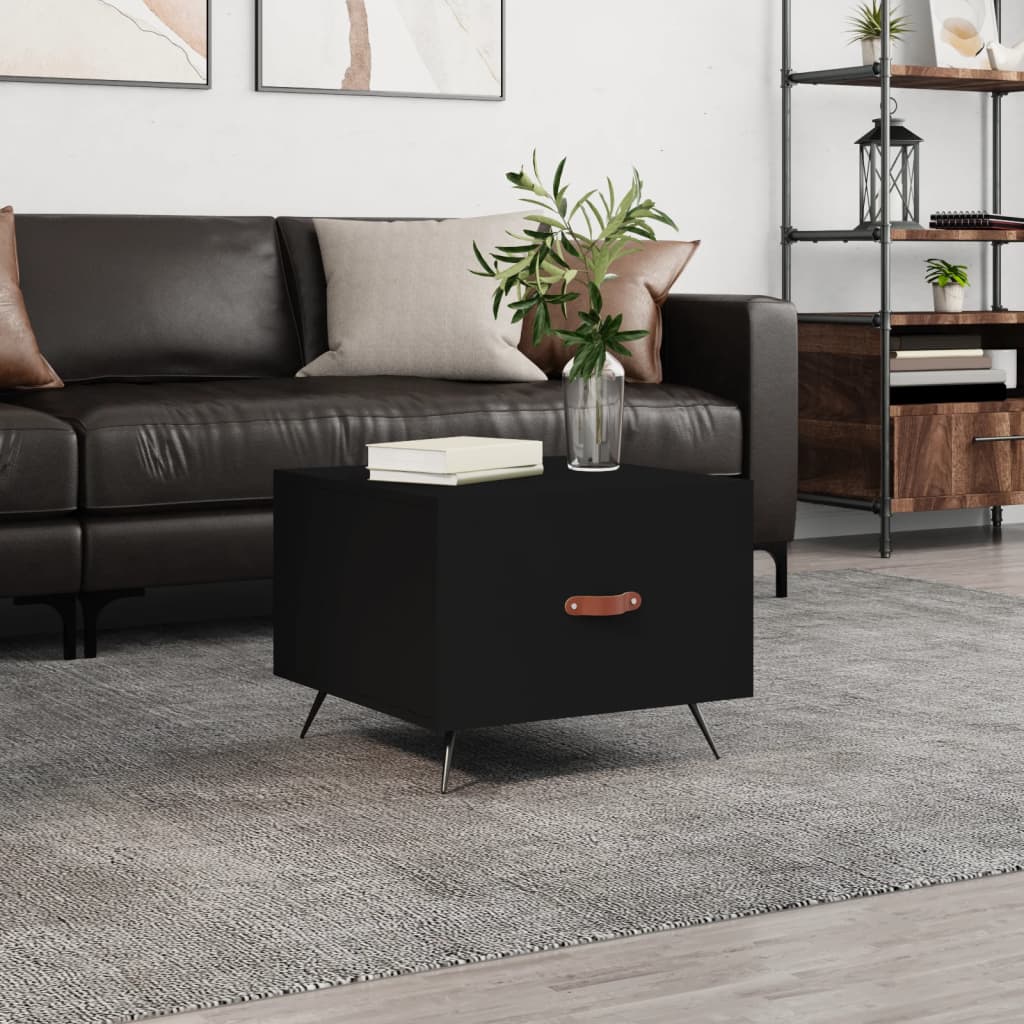 Tavolino da Salotto Nero 50x50x40 cm in Legno Multistrato | homemem39