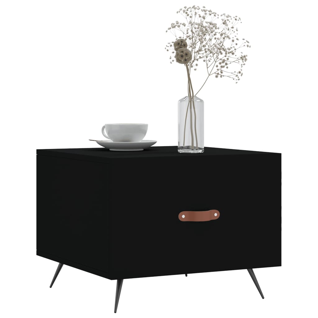 Tavolini da Salotto 2 pz Neri 50x50x40 cm in Legno Multistrato | homemem39
