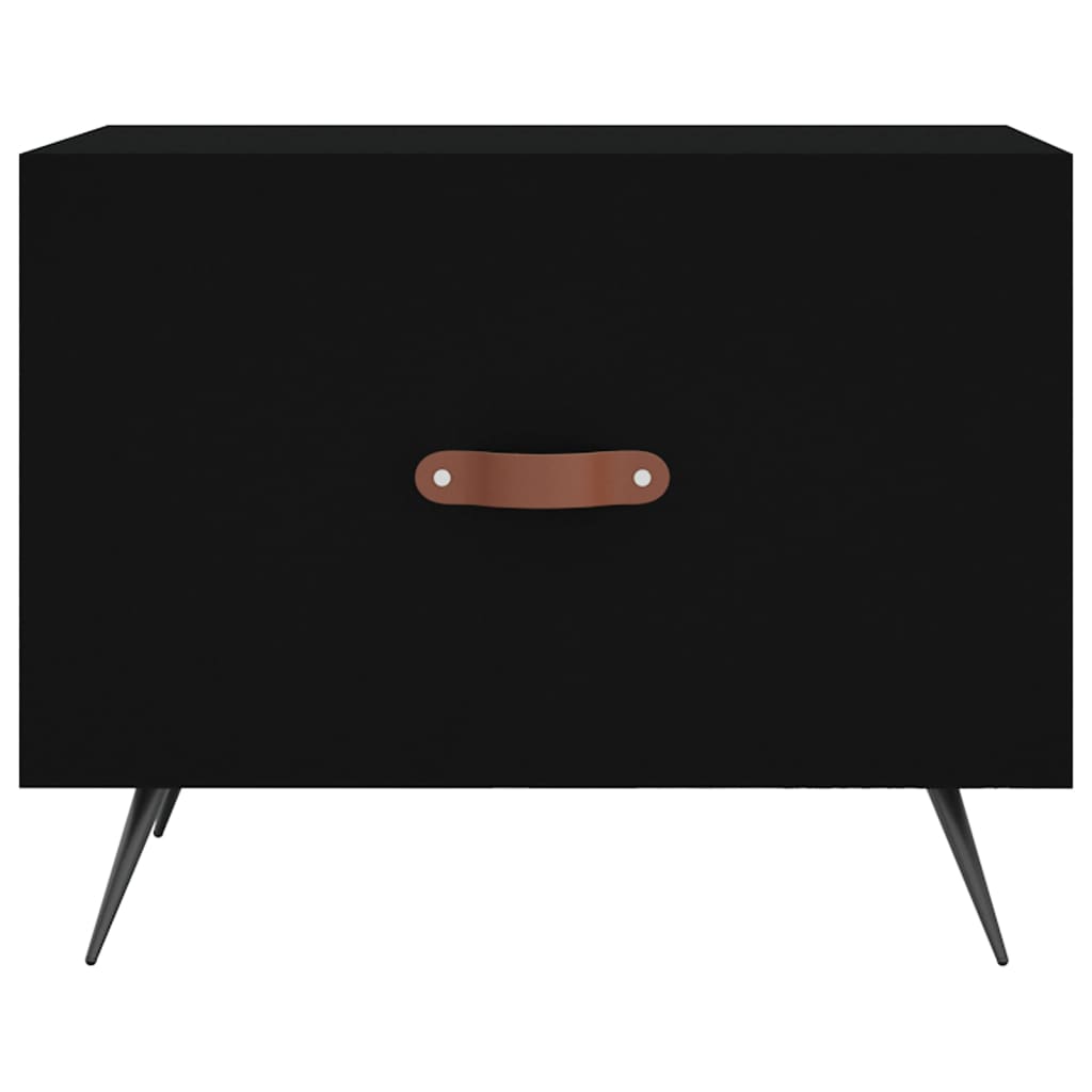 Tavolini da Salotto 2 pz Neri 50x50x40 cm in Legno Multistrato | homemem39