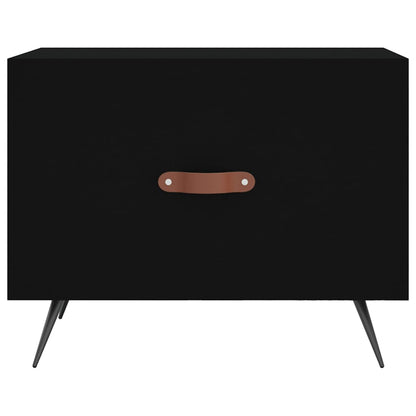 Tavolini da Salotto 2 pz Neri 50x50x40 cm in Legno Multistrato | homemem39