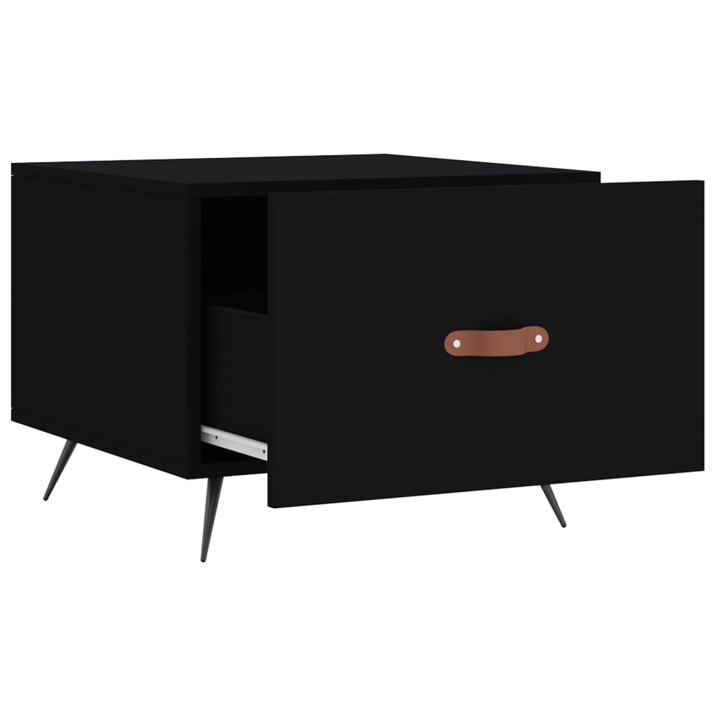 Tavolini da Salotto 2 pz Neri 50x50x40 cm in Legno Multistrato | homemem39