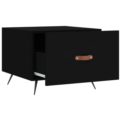 Tavolini da Salotto 2 pz Neri 50x50x40 cm in Legno Multistrato | homemem39