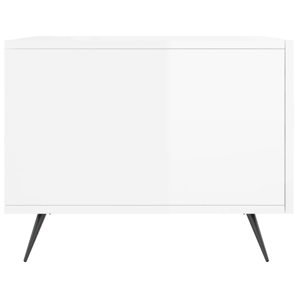 Tavolini Salotto 2pz Bianco Lucido 50x50x40cm Legno Multistrato | homemem39