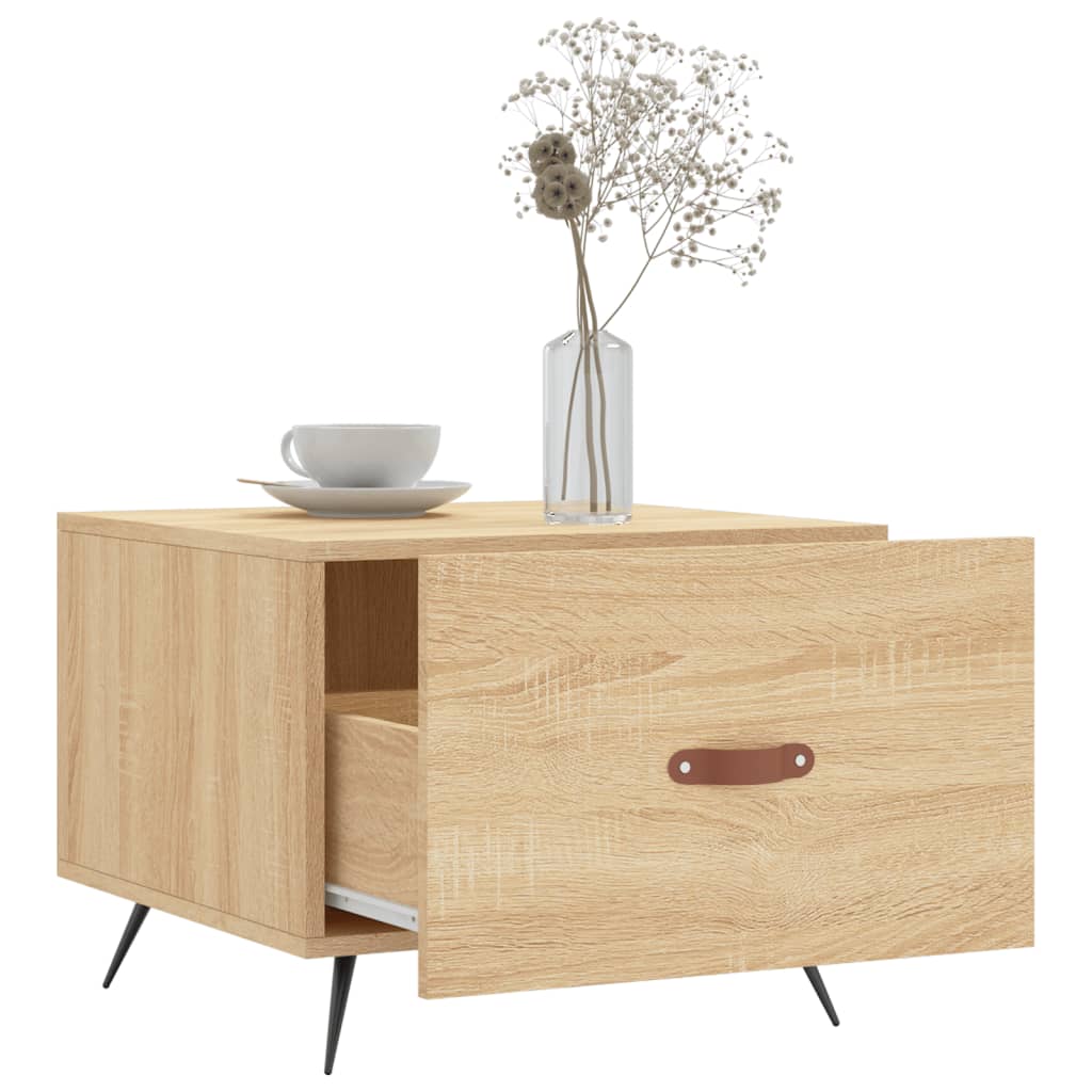 Tavolino da Salotto Rovere Sonoma 50x50x40 cm Legno Multistrato