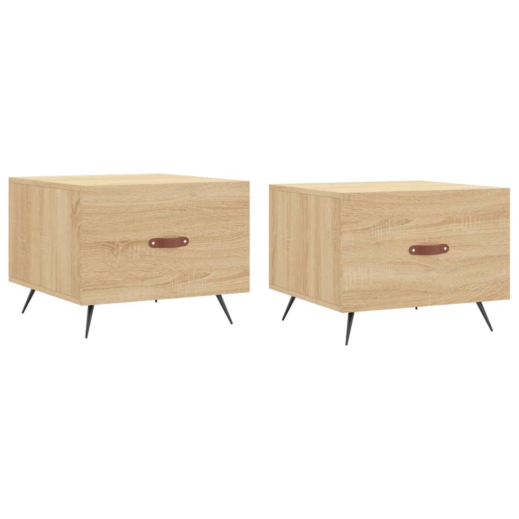 Tavolini Salotto 2pz Rovere Sonoma 50x50x40cm Legno Multistrato | homemem39
