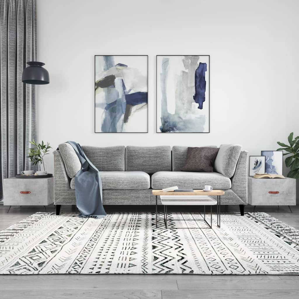 Tavolini Salotto 2pz Grigio Cemento 50x50x40 Legno Multistrato | homemem39