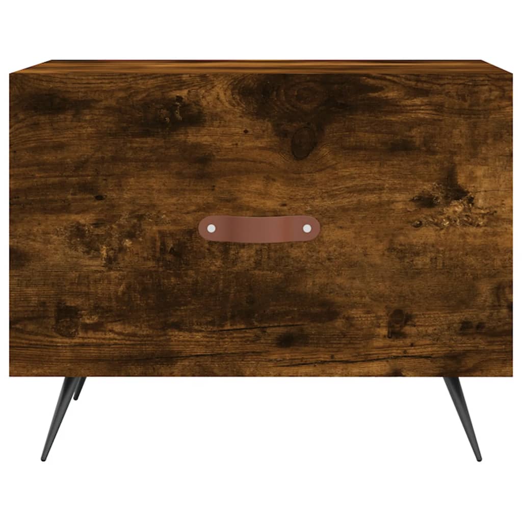 Tavolino da Salotto Rovere Fumo 50x50x40 cm Legno Multistrato