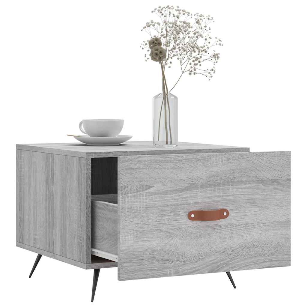 Tavolino da Salotto Grigio Sonoma 50x50x40 cm Legno Multistrato