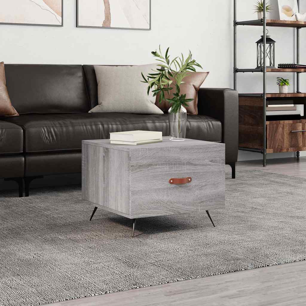 Tavolino da Salotto Grigio Sonoma 50x50x40 cm Legno Multistrato | homemem39