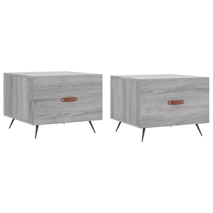 Tavolini Salotto 2pz Grigio Sonoma 50x50x40cm Legno Multistrato | homemem39
