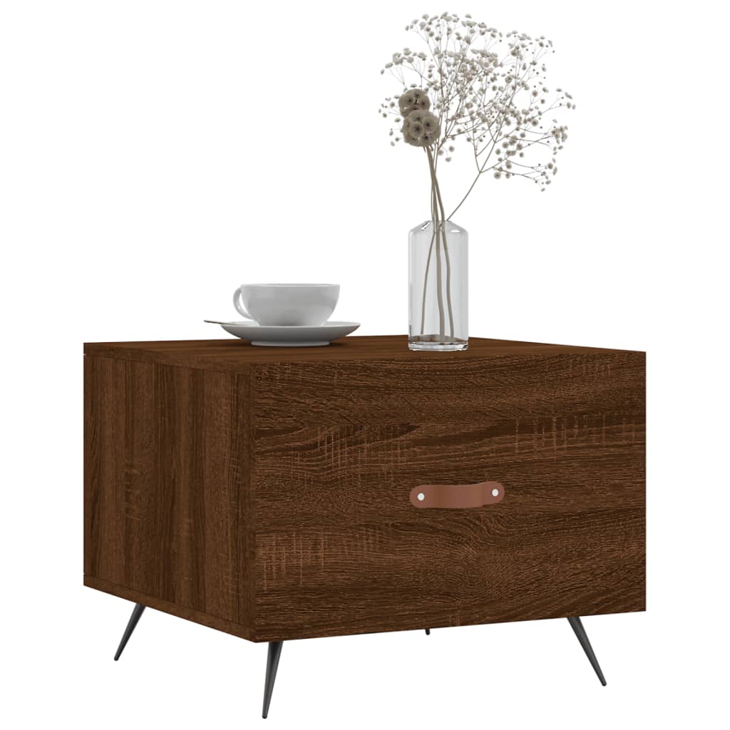 Tavolino da Salotto Rovere Marrone 50x50x40cm Legno Multistrato