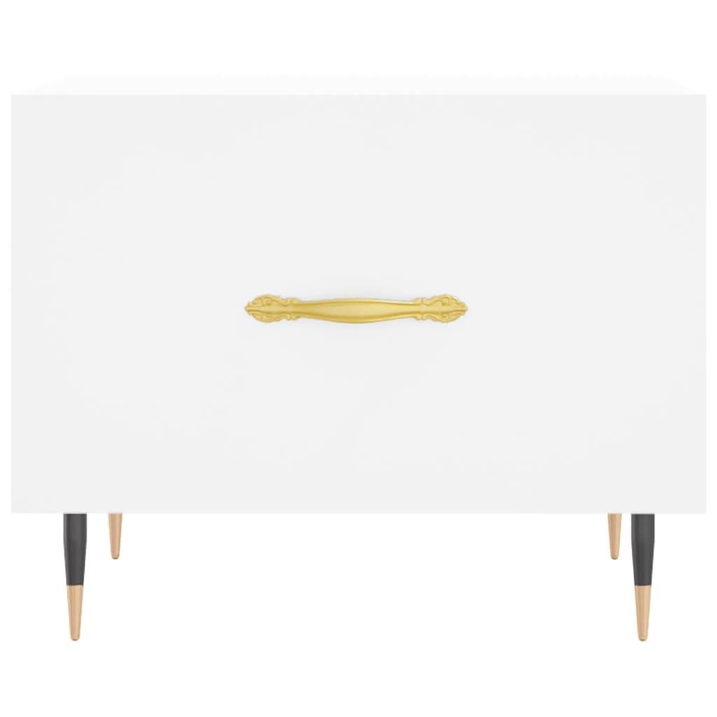 Tavolino da Salotto Bianco 50x50x40 cm in Legno Multistrato