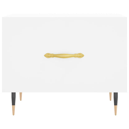 Tavolino da Salotto Bianco 50x50x40 cm in Legno Multistrato