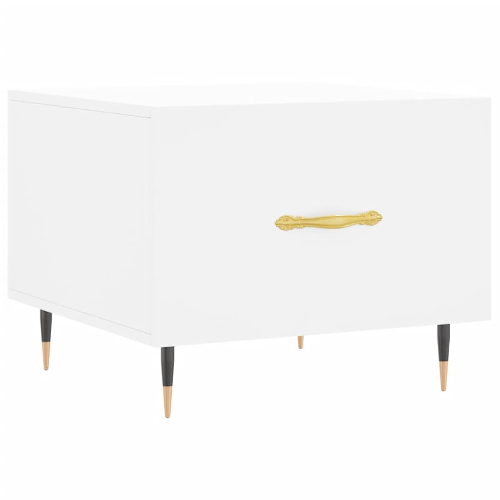 Tavolini da Salotto 2 pz Bianchi 50x50x40 cm Legno Multistrato | homemem39