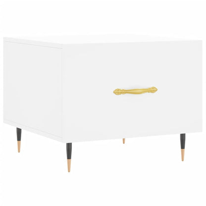 Tavolini da Salotto 2 pz Bianchi 50x50x40 cm Legno Multistrato | homemem39