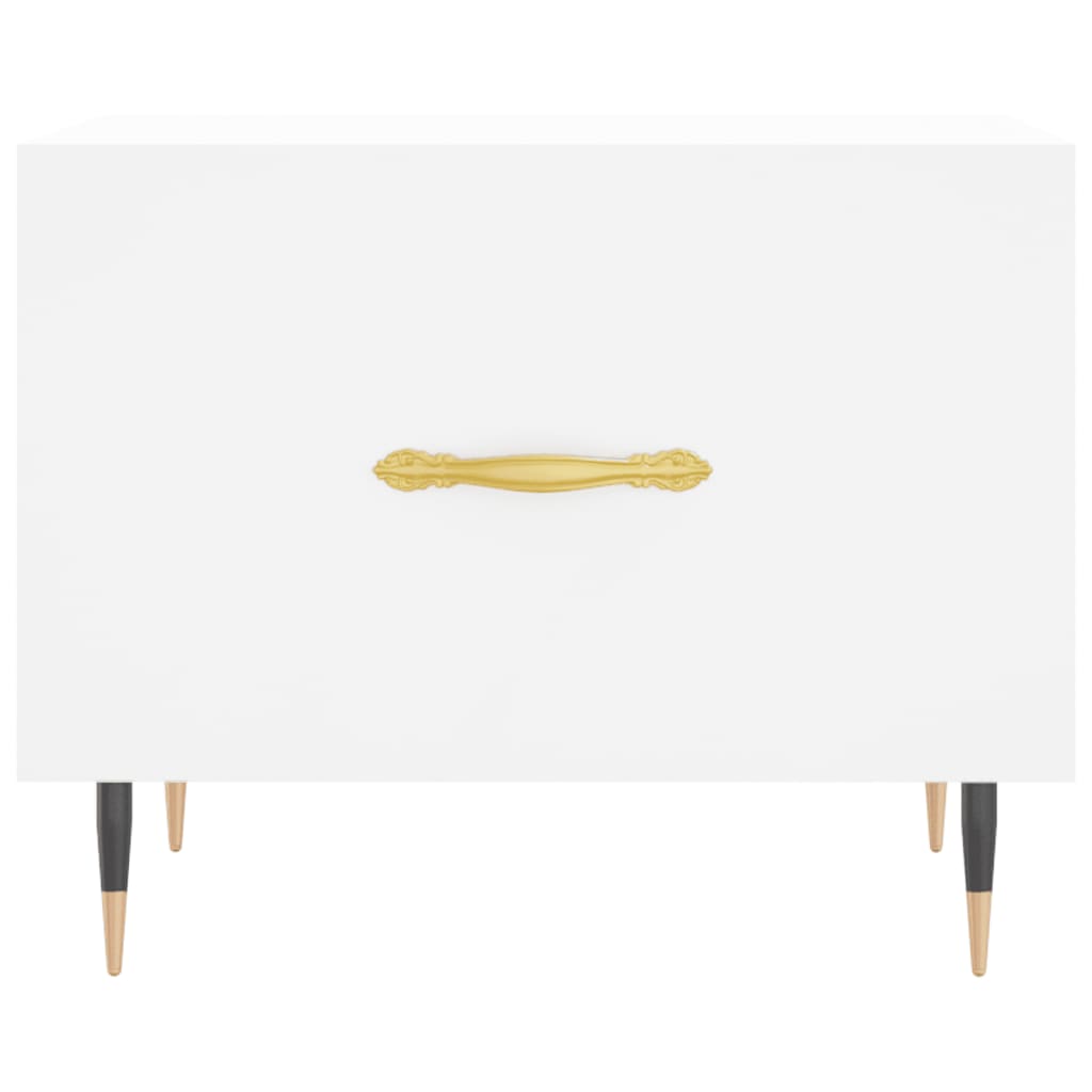 Tavolini da Salotto 2 pz Bianchi 50x50x40 cm Legno Multistrato | homemem39