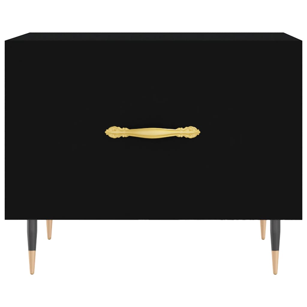 Tavolino da Salotto Nero 50x50x40 cm in Legno Multistrato