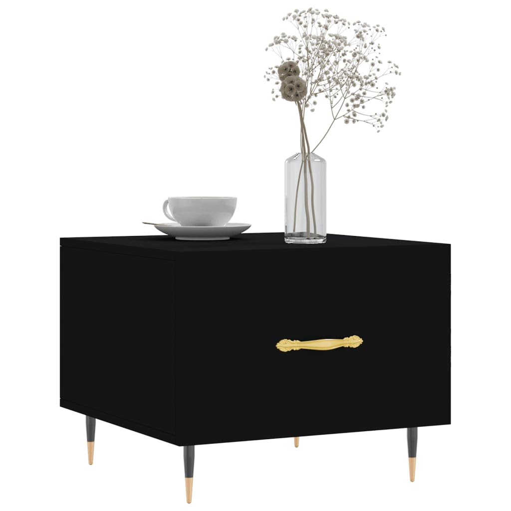Tavolini da Salotto 2 pz Neri 50x50x40 cm in Legno Multistrato | homemem39