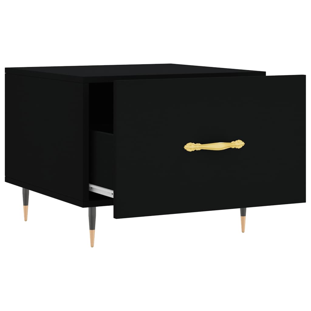 Tavolini da Salotto 2 pz Neri 50x50x40 cm in Legno Multistrato | homemem39