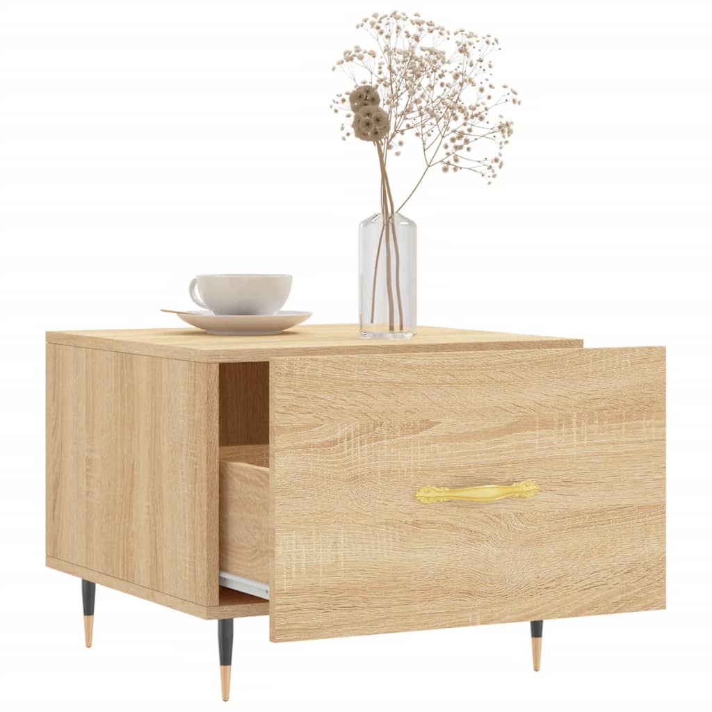 Tavolini Salotto 2pz Rovere Sonoma 50x50x40cm Legno Multistrato