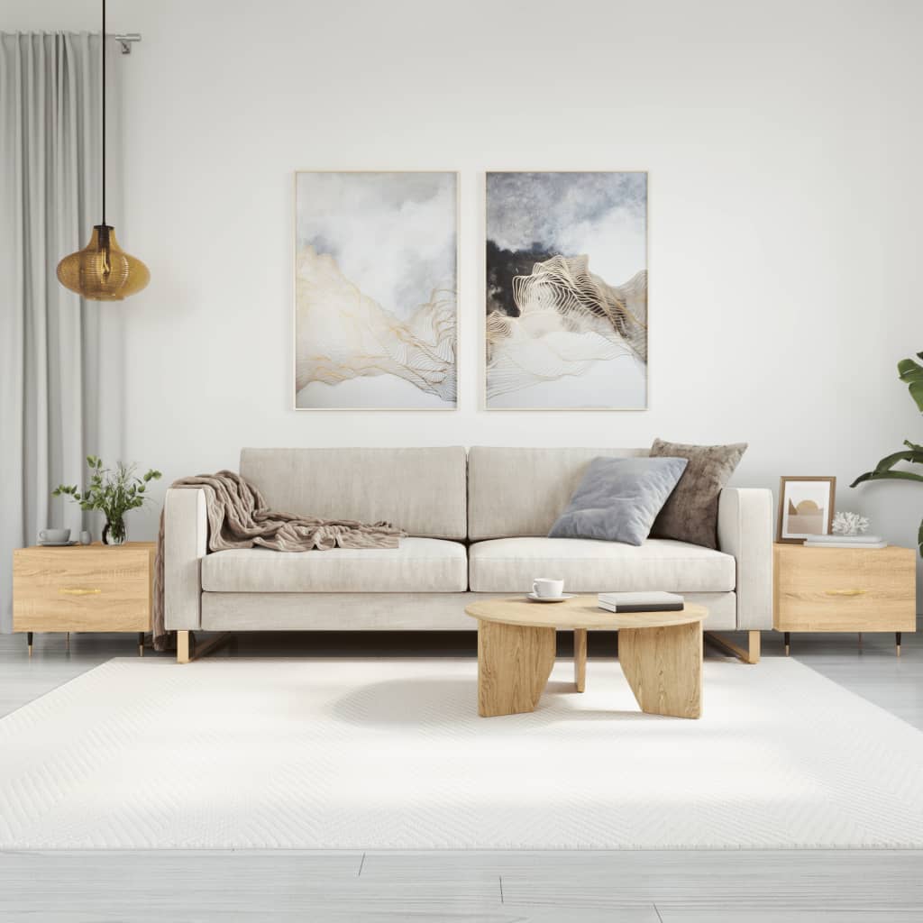 Tavolini Salotto 2pz Rovere Sonoma 50x50x40cm Legno Multistrato | homemem39