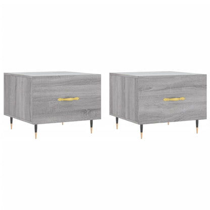 Tavolini Salotto 2pz Grigio Sonoma 50x50x40cm Legno Multistrato | homemem39