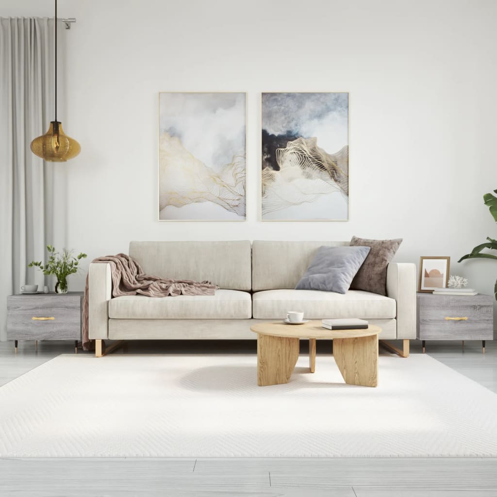 Tavolini Salotto 2pz Grigio Sonoma 50x50x40cm Legno Multistrato | homemem39