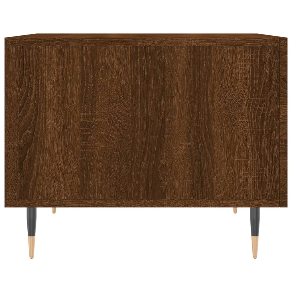 Tavolino da Salotto Rovere Marrone 50x50x40cm Legno Multistrato