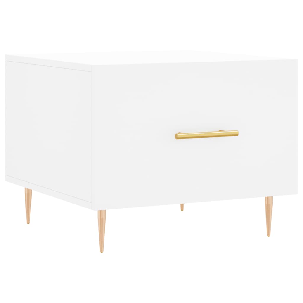 Tavolino da Salotto Bianco 50x50x40 cm in Legno Multistrato | homemem39