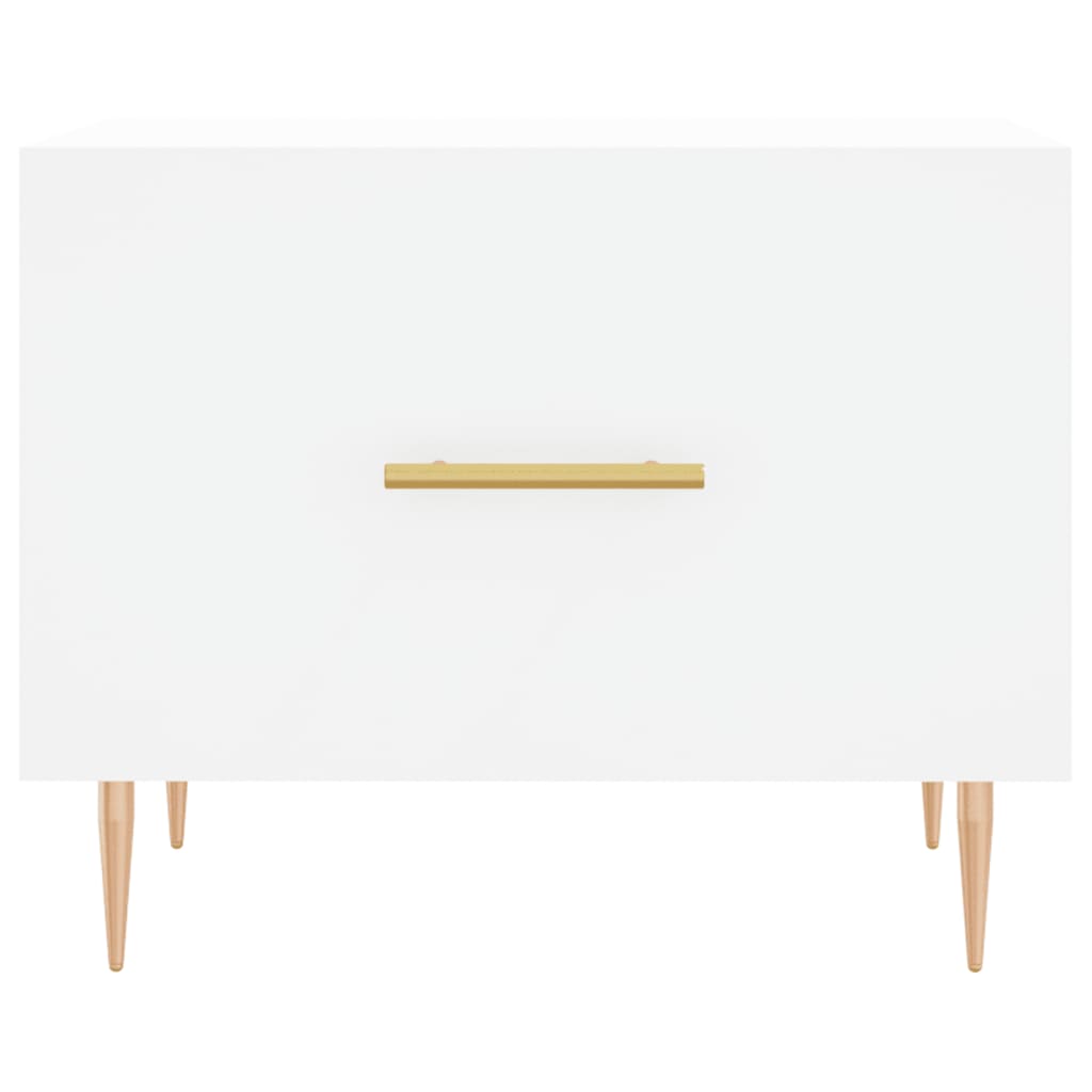 Tavolino da Salotto Bianco 50x50x40 cm in Legno Multistrato | homemem39