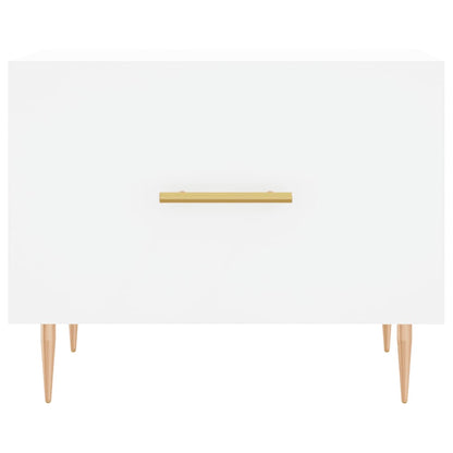 Tavolino da Salotto Bianco 50x50x40 cm in Legno Multistrato