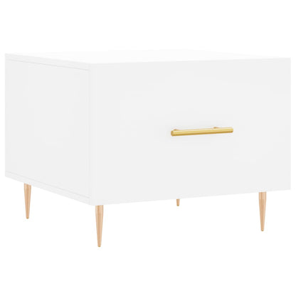Tavolini da Salotto 2 pz Bianchi 50x50x40 cm Legno Multistrato | homemem39