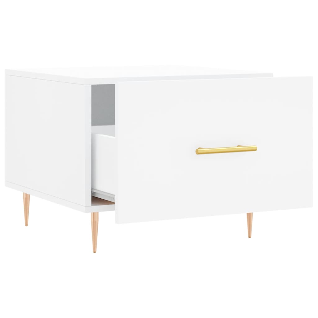 Tavolini da Salotto 2 pz Bianchi 50x50x40 cm Legno Multistrato | homemem39