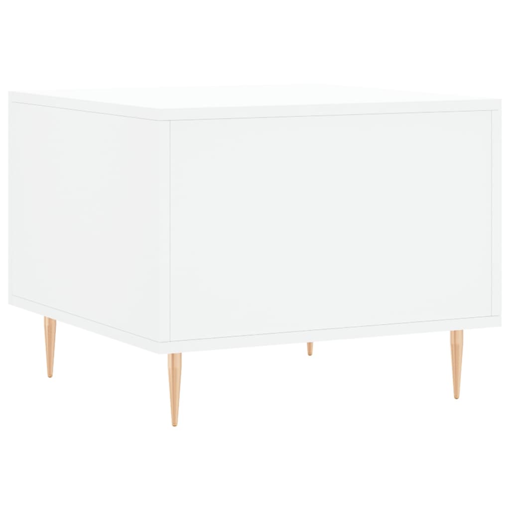 Tavolini da Salotto 2 pz Bianchi 50x50x40 cm Legno Multistrato | homemem39