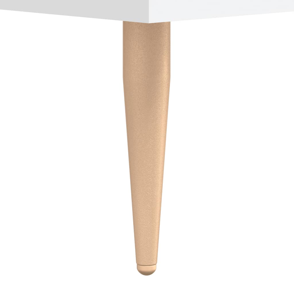 Tavolini da Salotto 2 pz Bianchi 50x50x40 cm Legno Multistrato | homemem39