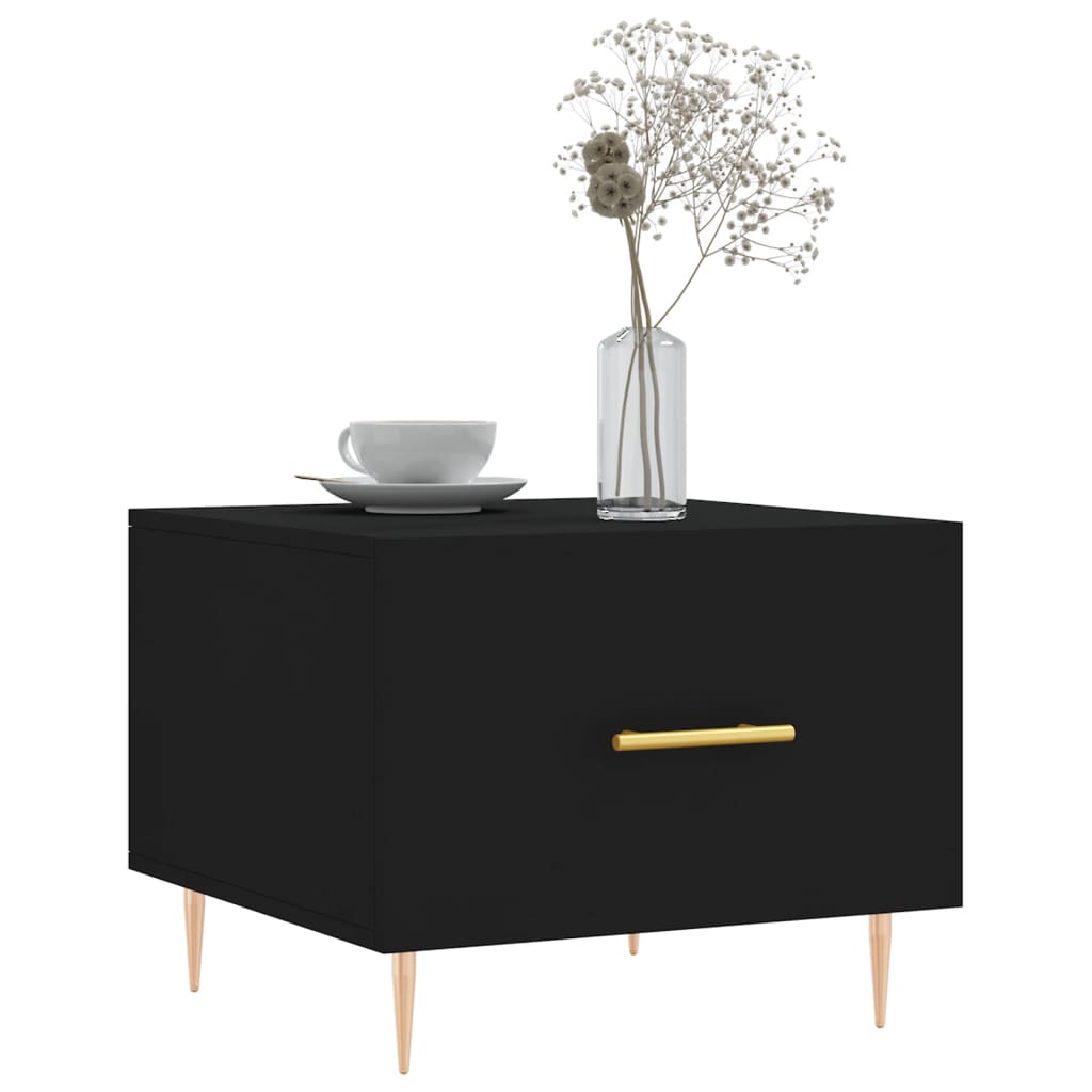 Tavolino da Salotto Nero 50x50x40 cm in Legno Multistrato | homemem39