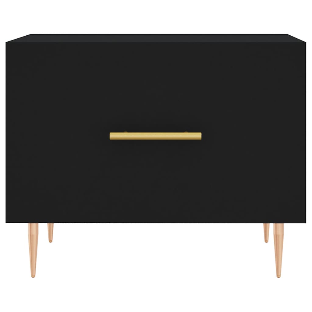 Tavolino da Salotto Nero 50x50x40 cm in Legno Multistrato