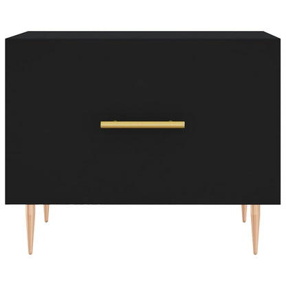 Tavolino da Salotto Nero 50x50x40 cm in Legno Multistrato