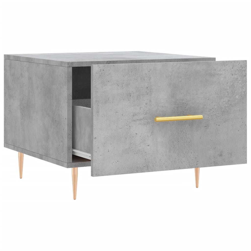 Tavolino Salotto Grigio Cemento 50x50x40 cm Legno Multistrato | homemem39