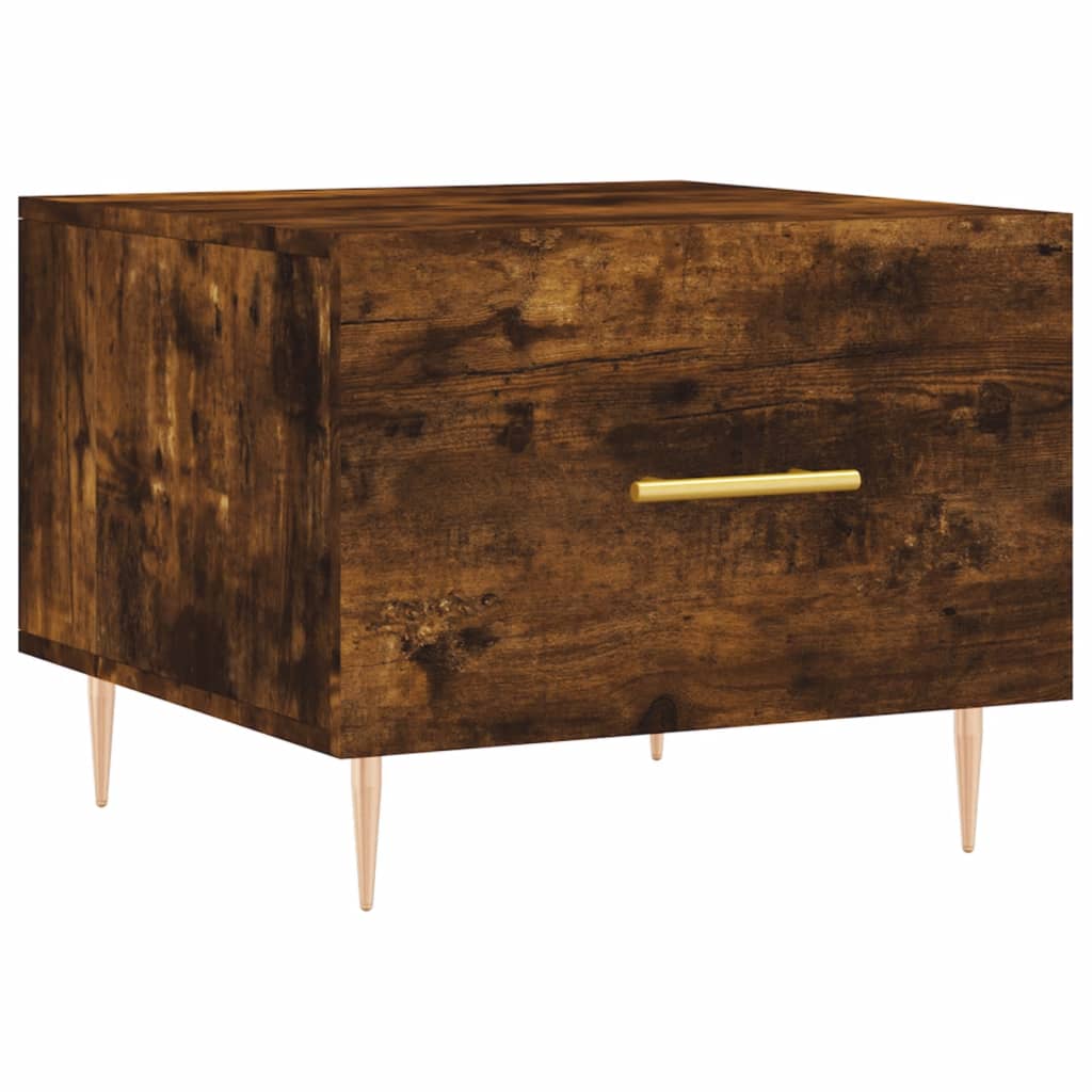 Tavolino da Salotto Rovere Fumo 50x50x40 cm Legno Multistrato | homemem39