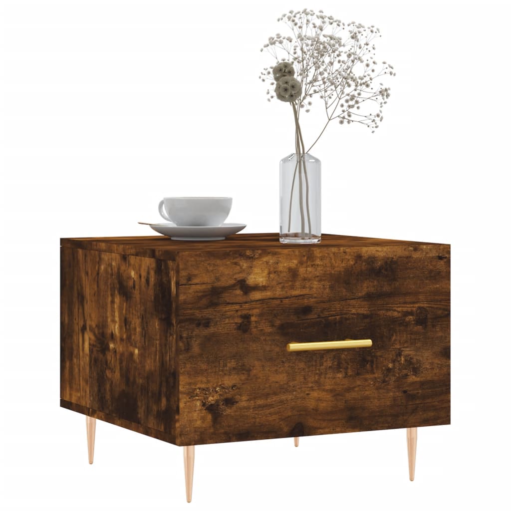 Tavolini Salotto 2 pz Rovere Fumo 50x50x40cm Legno Multistrato | homemem39